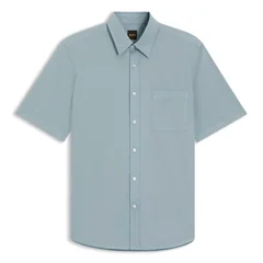 Boss Relegant_6 Short Sleeve Poplin Shirt - Blue - M