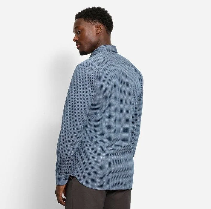 Olymp Patterned Business Shirt - Navy - L