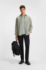 Boss Relegant Cotton Corduroy Shirt - Green - 2XL