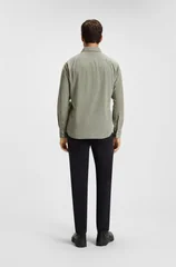 Boss Relegant Cotton Corduroy Shirt - Green - 2XL