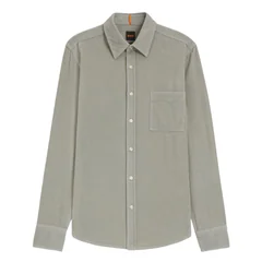Boss Relegant Cotton Corduroy Shirt - Green - 2XL