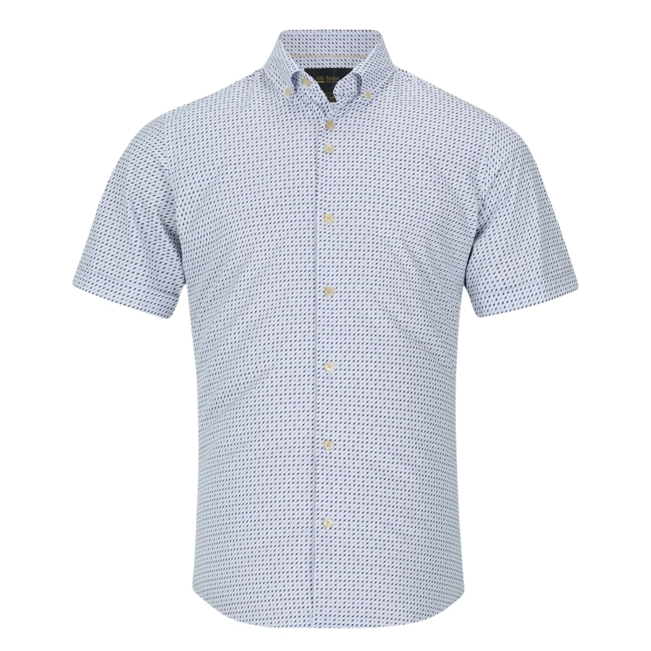 6th Sense Short Sleeve Printed Shirt Per 19 - White - M