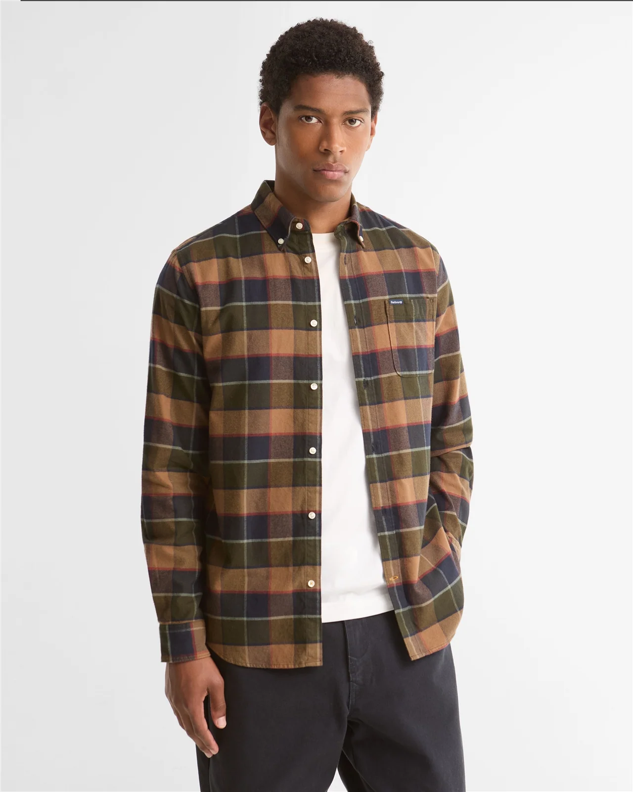 Barbour Valley Tailored Checked Shirt - Green - 2XL