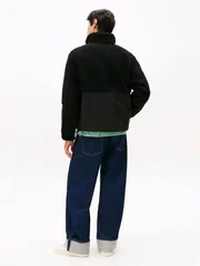 Tommy Jeans Quilted Teddy Relaxed Jacket - Black - S