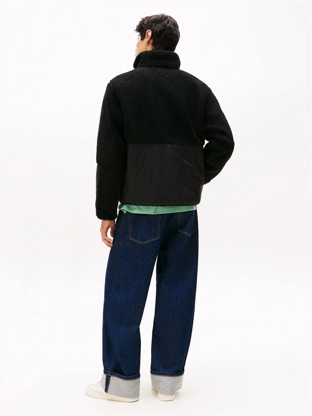 Tommy Jeans Quilted Teddy Relaxed Jacket - Black - S
