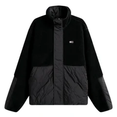 Tommy Jeans Quilted Teddy Relaxed Jacket - Black - S