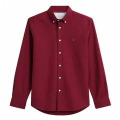 Tommy Hilfiger Solid Heritage Button Down Oxford Shirt - Wine - S