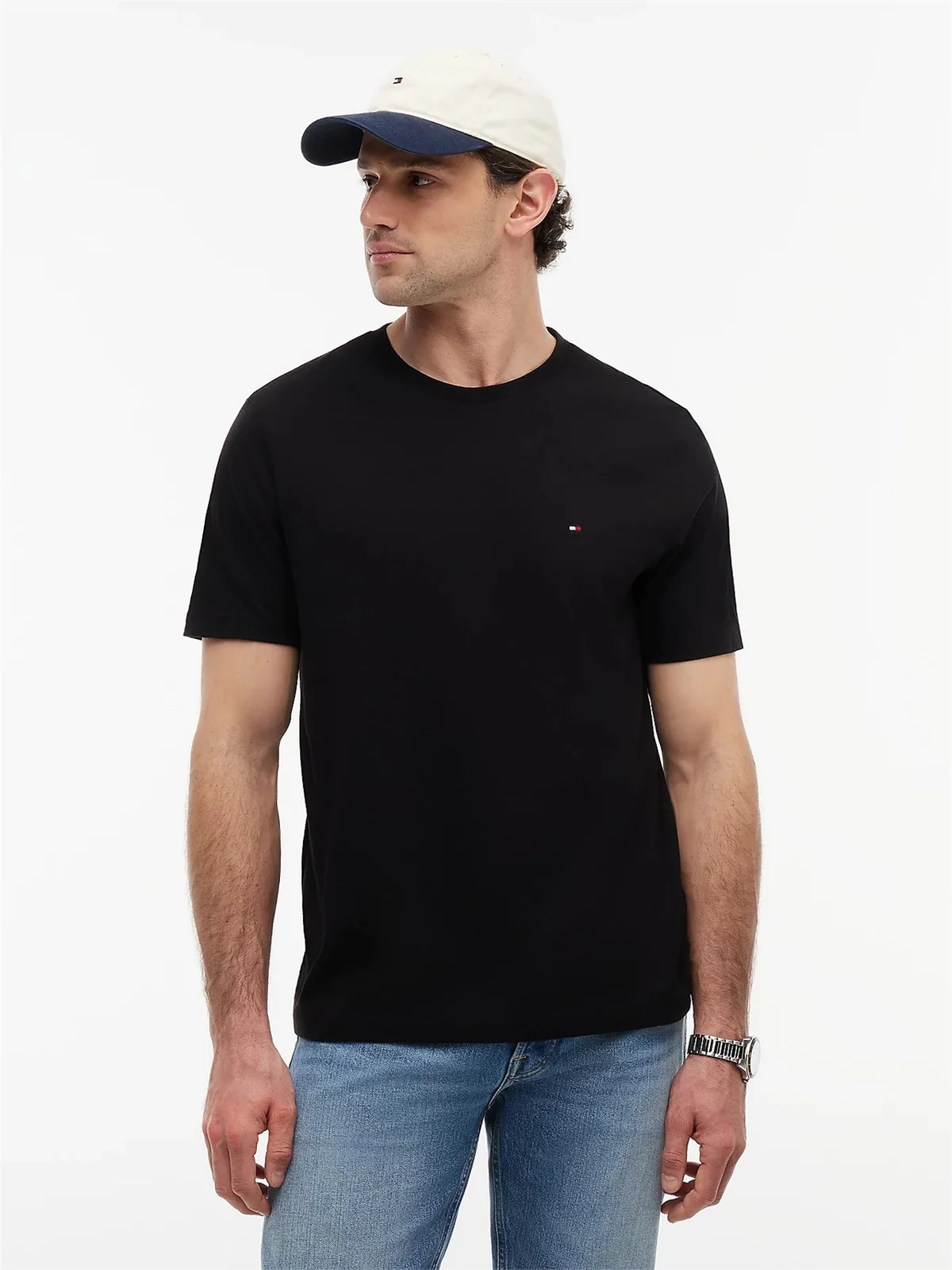 Tommy Hilfiger Seasonal Essential Slub Cotton T-shirt - Black - L