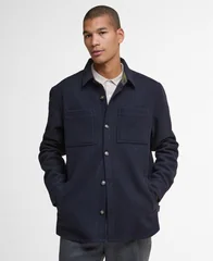Barbour Marlow Tailored Wool Blend Overshirt - Navy - L