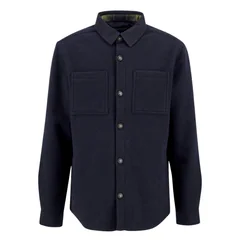 Barbour Marlow Tailored Wool Blend Overshirt - Navy - L