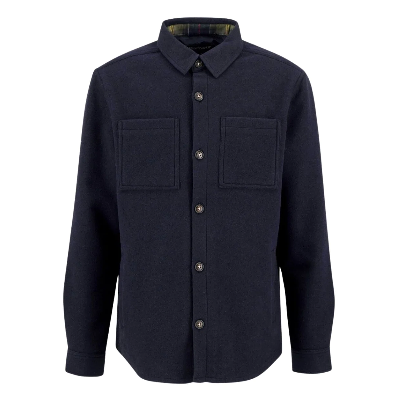 Barbour Marlow Tailored Wool Blend Overshirt - Navy - L