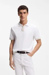 Boss H-Parlay Cotton Polo Shirt - White - L
