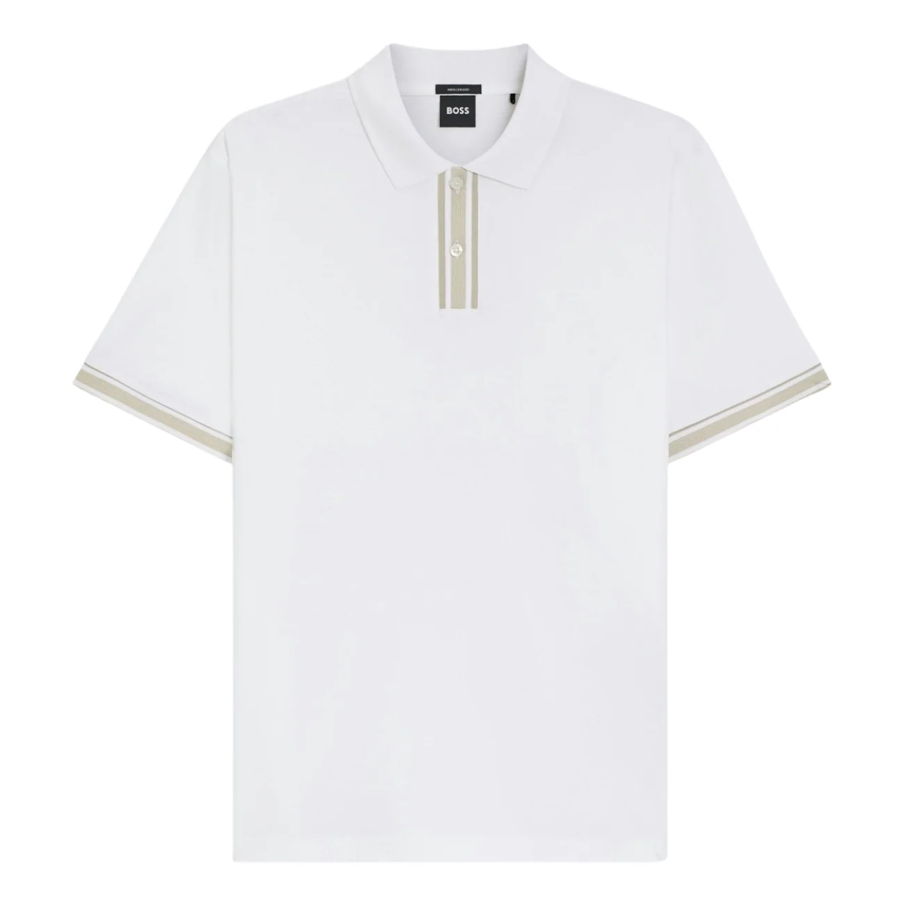 Boss H-Parlay Cotton Polo Shirt - White - L