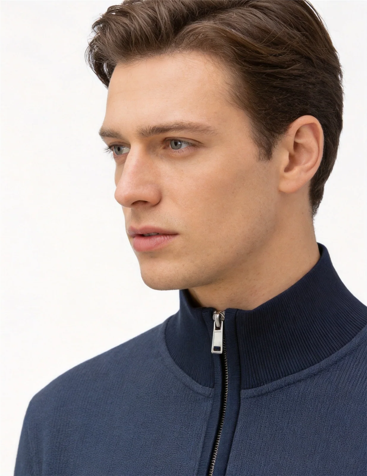 Boss H-Sidney Half Zip Sweater - Blue - XL