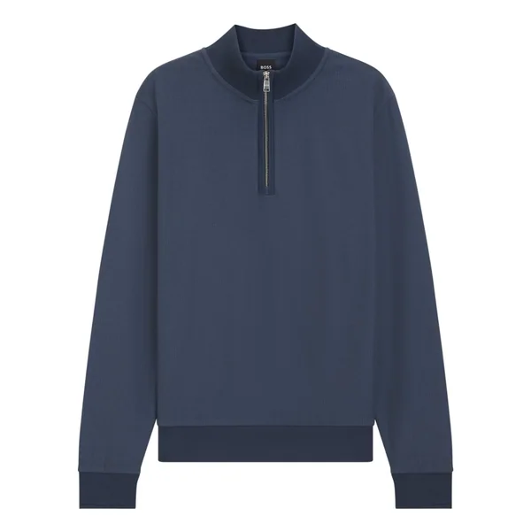Boss H-Sidney Half Zip Sweater - Blue - XL