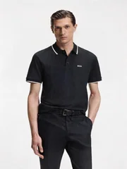 Boss Parlay Contrast Tipped Polo Shirt - Navy - XL