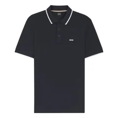Boss Parlay Contrast Tipped Polo Shirt - Navy - XL