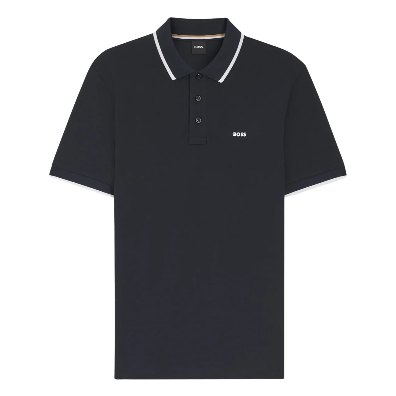 Boss Parlay Contrast Tipped Polo Shirt - Navy - XL