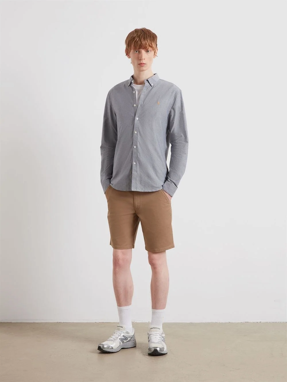 Farah Brewer Slim Fit Shirt - True Navy - S