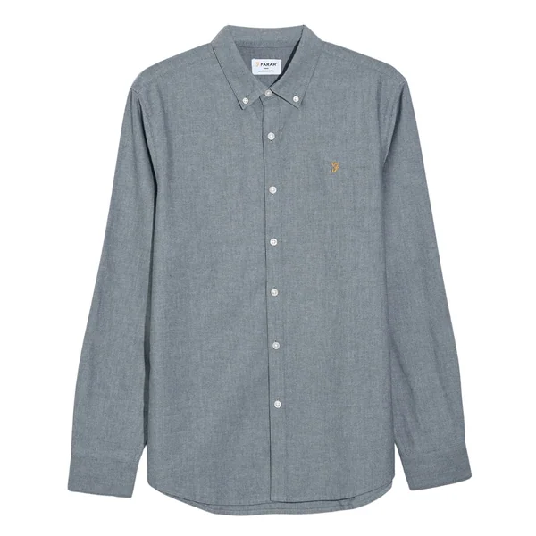 Farah Brewer Slim Fit Shirt - True Navy - S