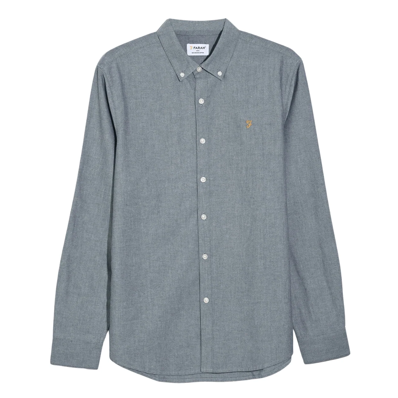 Farah Brewer Slim Fit Shirt - True Navy - S