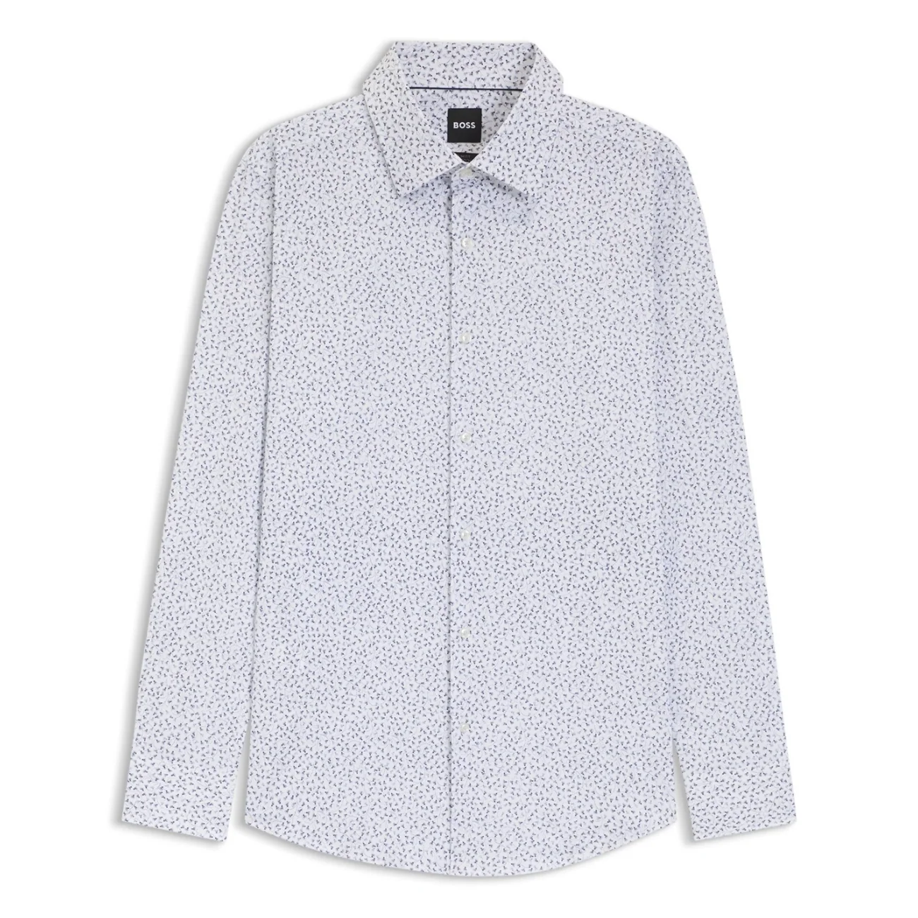 Boss H-Hank-K Slim Fit Printed Shirt - Blue - 2XL