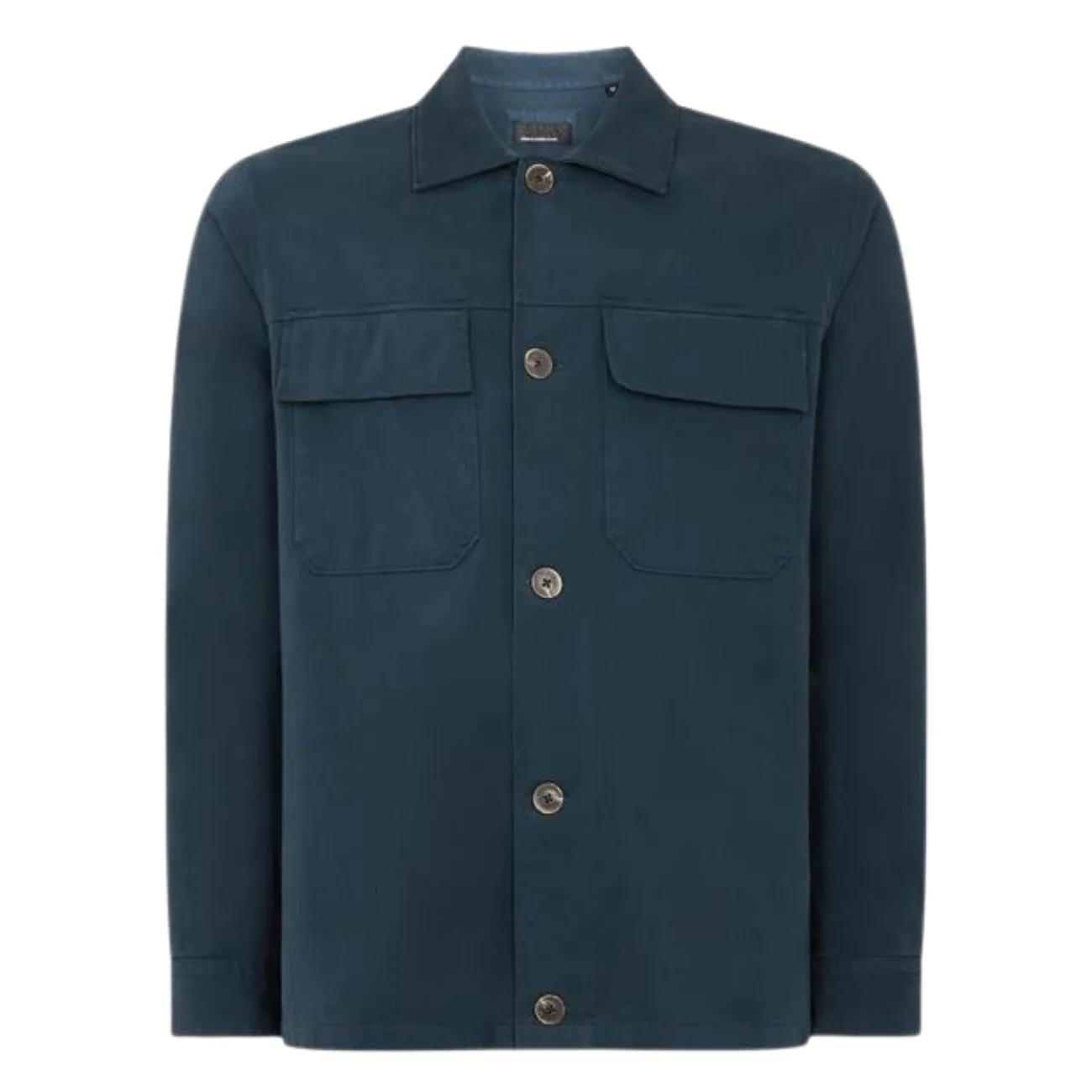 Remus Uomo Regular Fit Double Pocket Shacket - Blue - XL