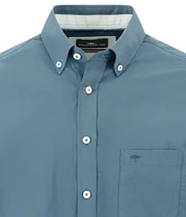 Fynch Hatton Fine Stripe Poplin B.D. Shirt - Blue - L