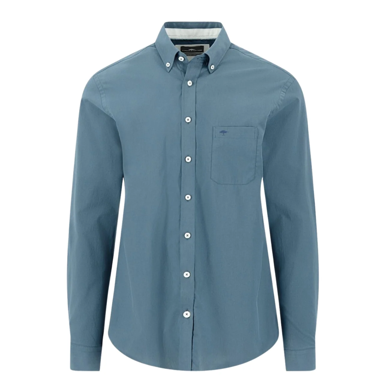 Fynch Hatton Fine Stripe Poplin B.D. Shirt - Blue - L