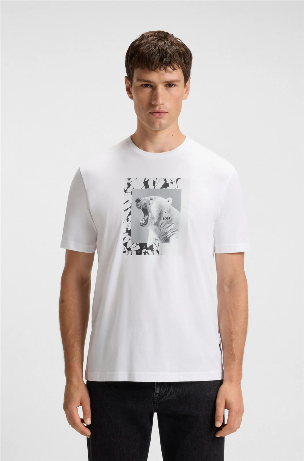 Boss Lupo Animal Print T-shirt - White - L