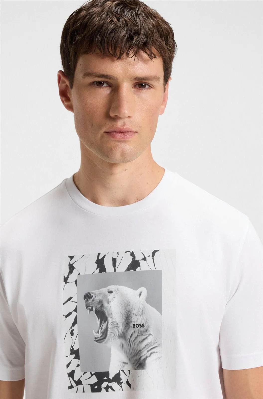 Boss Lupo Animal Print T-shirt - White - L