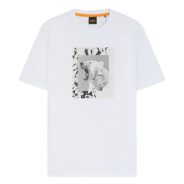 Boss Lupo Animal Print T-shirt - White - L