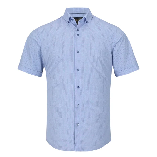 6th Sense Short Sleeve Printed Shirt Per 23 - Blue - M