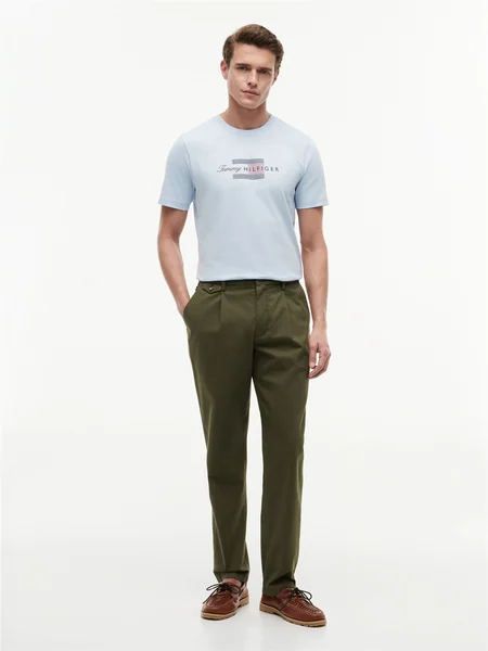 Tommy Hilfiger Script Flag T-shirt - Sky Blue - M