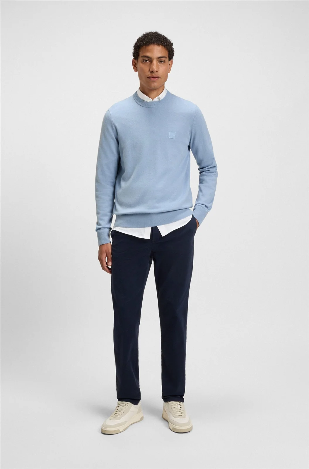Boss Kanovano Cotton-Cashmere Sweater - Blue - 2XL