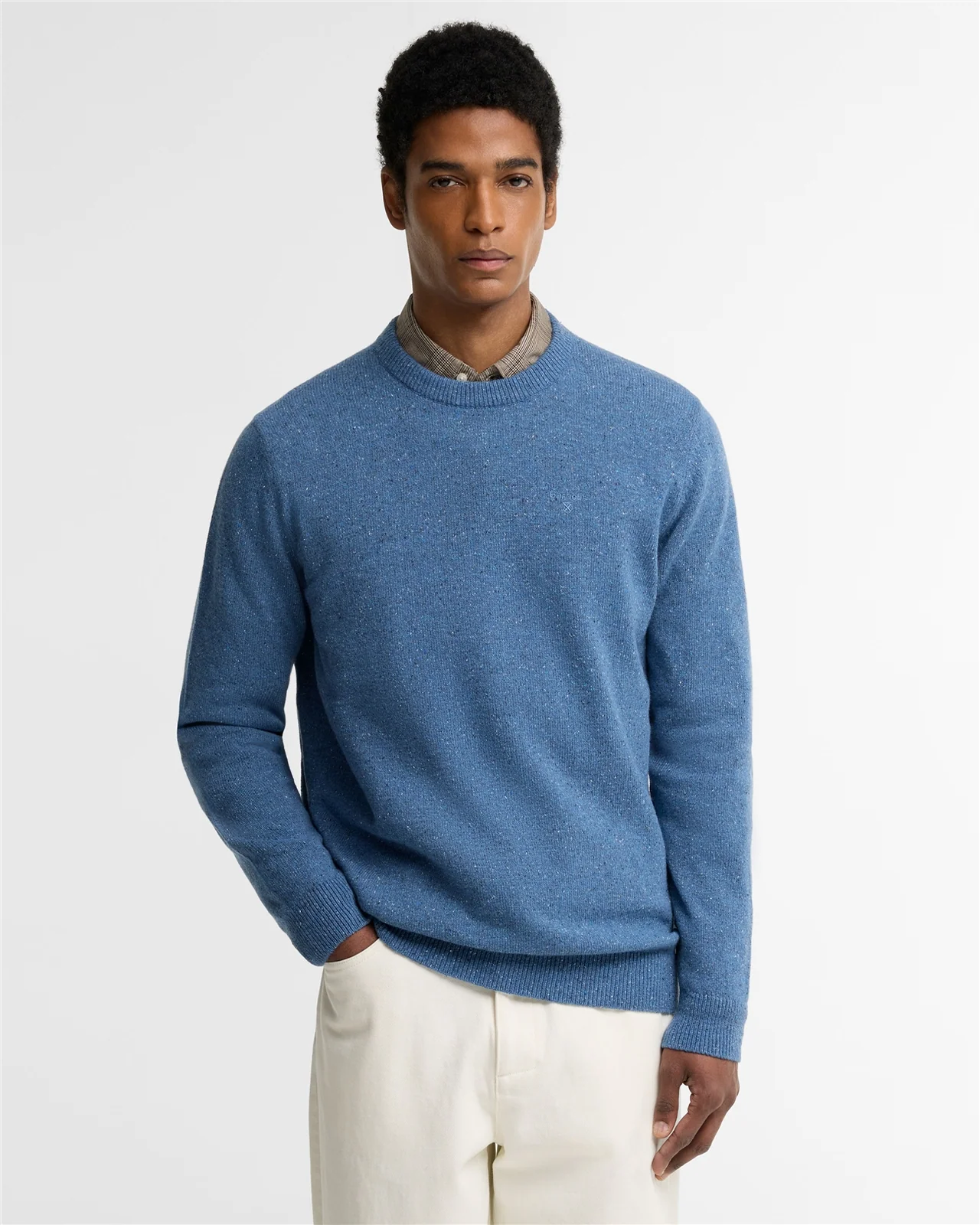 Barbour Essential Tisbury Crew Neck Sweater - Blue - M
