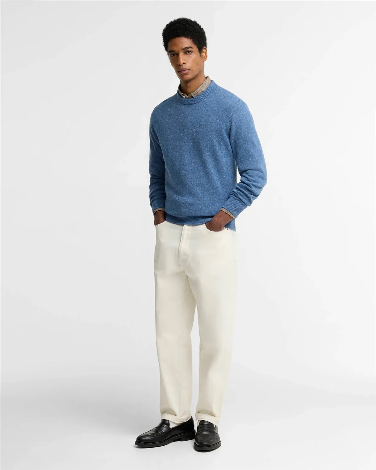 Barbour Essential Tisbury Crew Neck Sweater - Blue - M