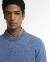 Barbour Essential Tisbury Crew Neck Sweater - Blue - M