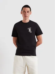 Farah Tristan Graphic Ss T-shirt - Black - M