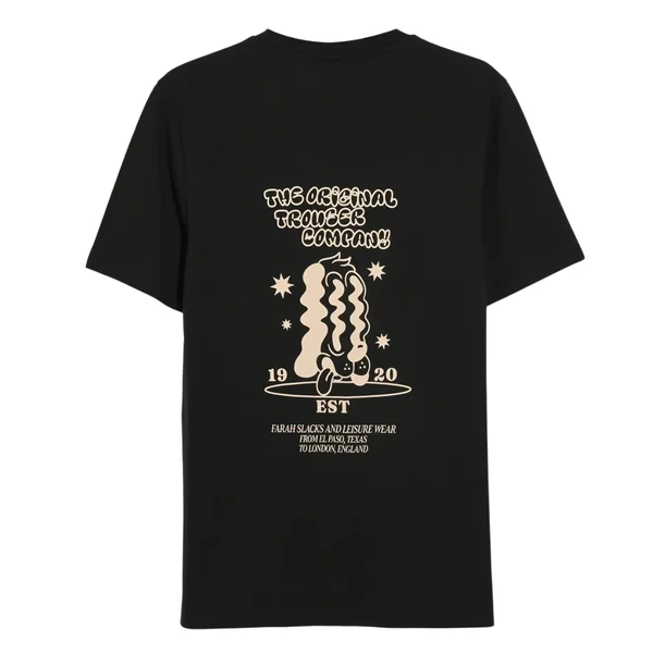 Farah Tristan Graphic Ss T-shirt - Black - M