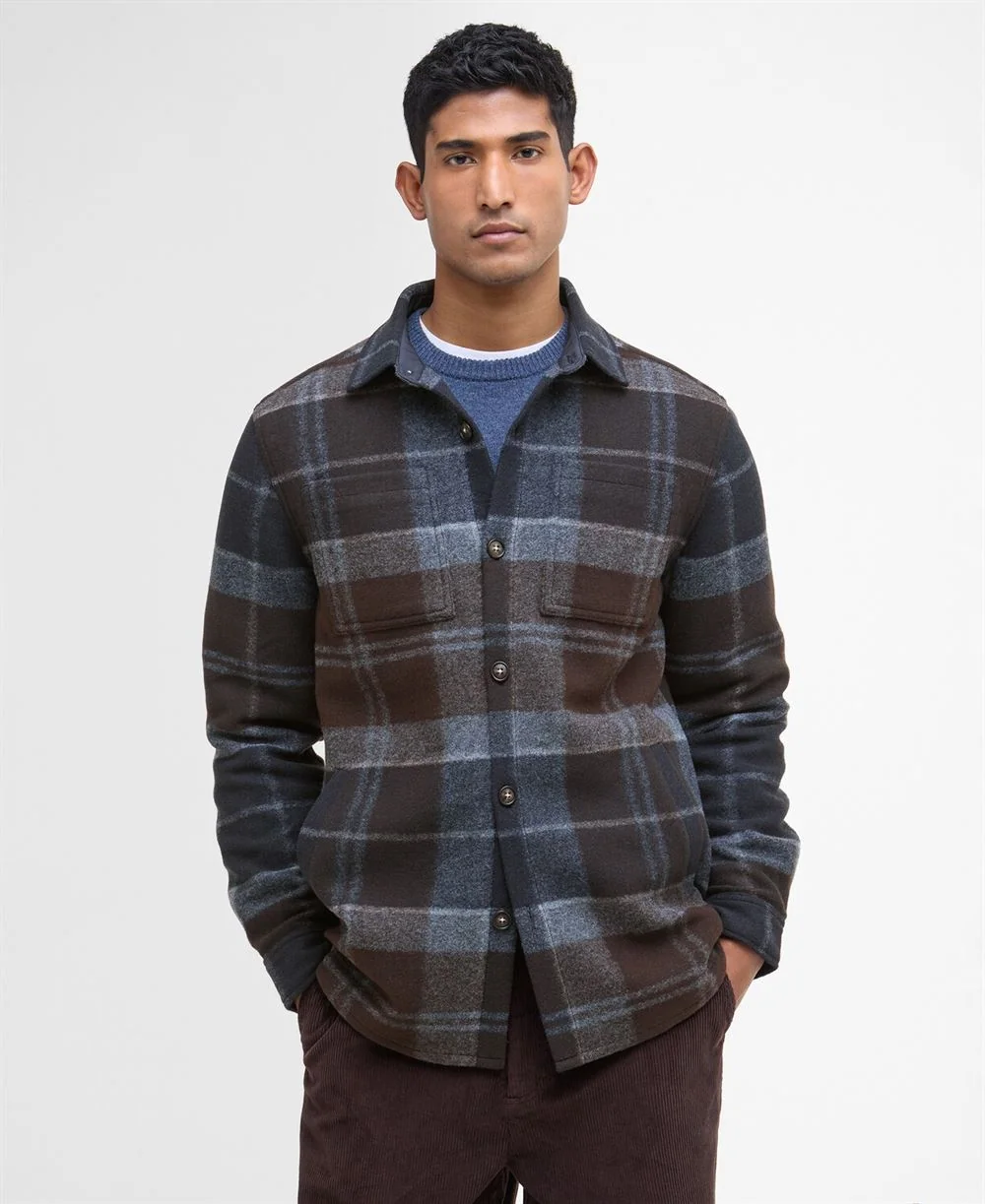 Barbour Chapter Tailored Check Overshirt - Grey - L