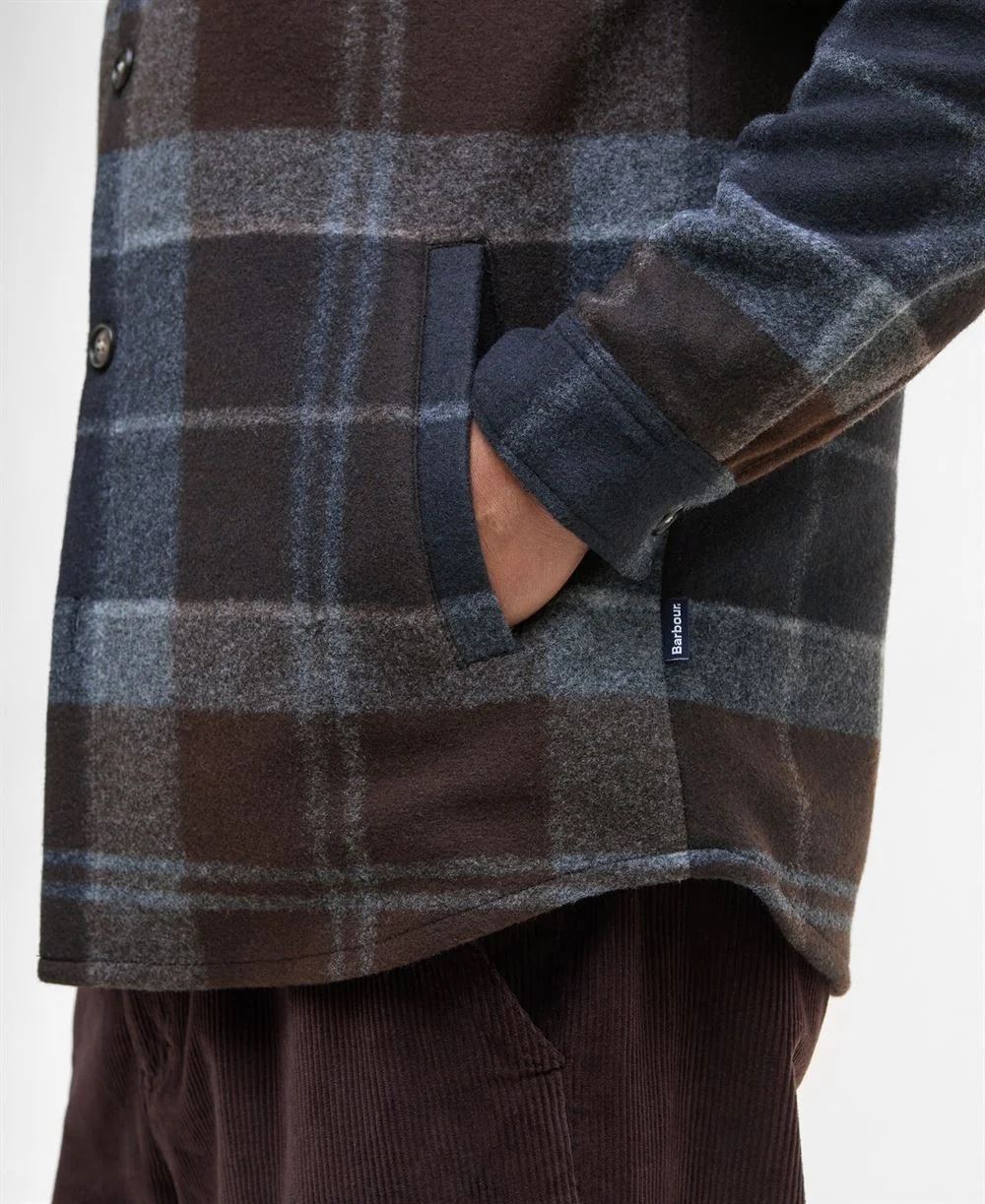 Barbour Chapter Tailored Check Overshirt - Grey - L