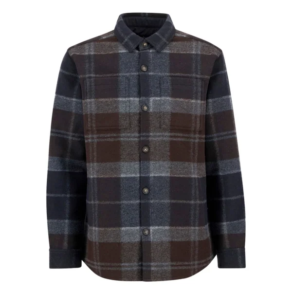 Barbour Chapter Tailored Check Overshirt - Grey - L