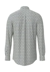 Fynch Hatton Graphic Print B.D. Shirt - Teal - L
