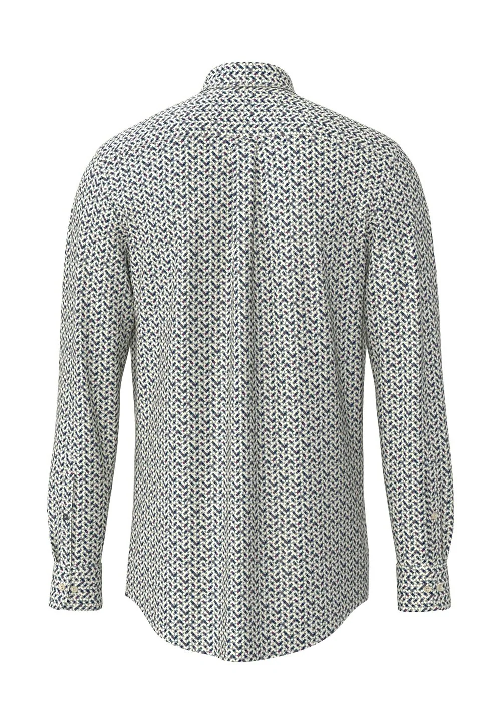 Fynch Hatton Graphic Print B.D. Shirt - Teal - L