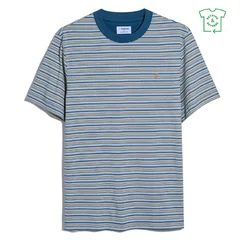 Farah Danny Stripe T-Shirt - Blue - XL
