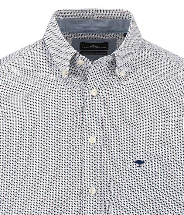 Fynch Hatton Graphic Flower B.D. Shirt - Beige - S
