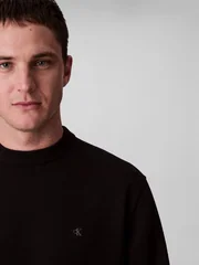 Calvin Klein Jeans Cotton Relaxed Sweatshirt - Black - S