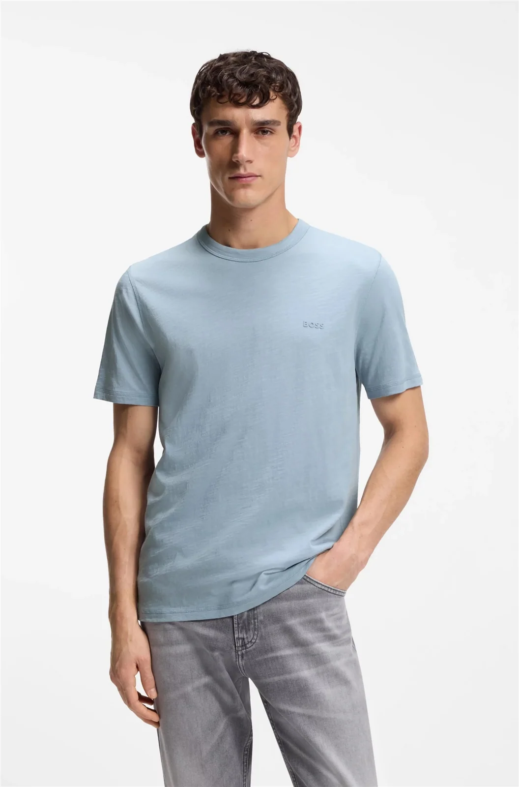 Boss Tegood Cotton T-shirt - Blue - M