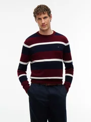 Tommy Hilfiger Striped Pima Cotton Cashmere Blend Sweater - Multi - XL